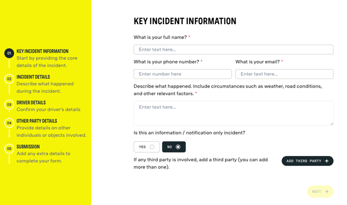 key incident information